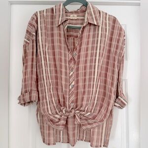 NWOT O’Neill button up long sleeve top XS